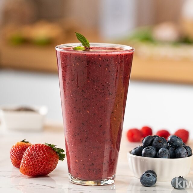 Jus de fruits rouges